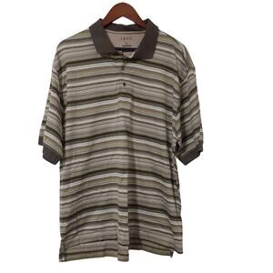 IZOD Golf Activewear Top Men's XL Striped Mercerized Cotton Polo